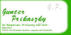 gunter prikaszky business card